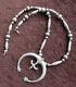 Navajo Sterling Bench Bead & Naja Necklace, Naja 2 1/4 In, 20 In, 42.5 Grams