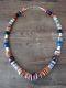 Navajo Sterling Silver Spiny Oyster and Gemstone Necklace T&R Singer