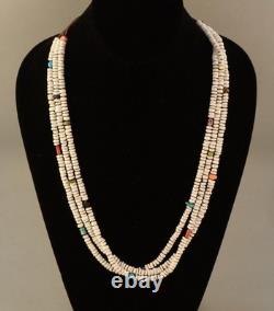 Nestoria Coriz Santo Domingo Kewa Natural Wampum Bead Necklace 25.5
