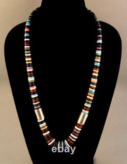 Nestoria Coriz Vintage Graduated Multicolor Multistone Bead Necklace 25.5