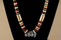 Nestoria Coriz Vintage Graduated Multicolor Multistone Bead Necklace 25.5