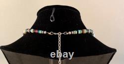 Nestoria Coriz Vintage Graduated Multicolor Multistone Bead Necklace 25.5