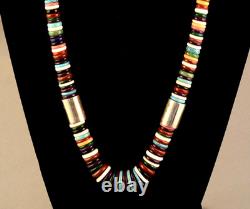 Nestoria Coriz Vintage Graduated Multicolor Multistone Bead Necklace 25.5