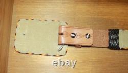 New Native American Beaded Belt & Buckle Very Tight Beading Free Shipping
