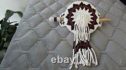 New Native American Glass Beaded Hair Piece/barrette Handcrafted Very Nice