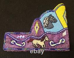 Nice Tall Hand Crafted Beaded Horse Design Native American Indian Princess Crown