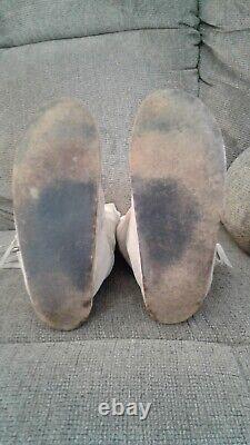 Nice Vintage Native American Beaded Childs Knee High Moccasins