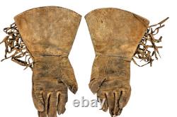 Northern California Native American Deer Skin Beaded Gauntlets Appraised Dr Lori