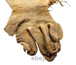 Northern California Native American Deer Skin Beaded Gauntlets Appraised Dr Lori