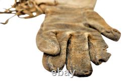 Northern California Native American Deer Skin Beaded Gauntlets Appraised Dr Lori