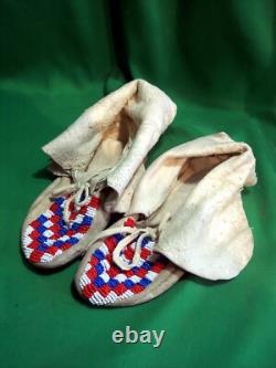 Northern Plains Beaded Moccasins for a Young Girl Vintage & Beautiful