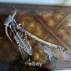 Northern Plains Native American Buffalo Horn Dance Wand 1880s Beads Horns 22