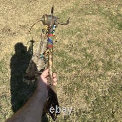 Northern Plains Native American Buffalo Horn Dance Wand 1880s Beads Horns 22