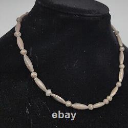 OLD PAWN Vintage handmade Native American Beaded pearl necklace 7mm 19