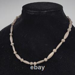 OLD PAWN Vintage handmade Native American Beaded pearl necklace 7mm 19