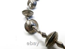 OOAK Vtg Artisan SW Arizona Sterling Buffalo Nickel Mercury Dime Beads Necklace