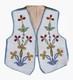 Old American Nez Perce Plant Designs Beaded. Front Powwow Vest NZV142