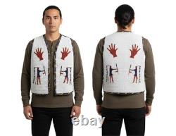 Old American Sioux Style Fully Beaded Front and Back Powwow Vest FV269