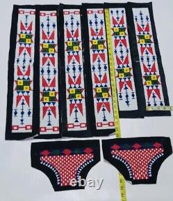 Old Handmade Beaded Strips for Native American Coat Jacket War Shirt & Pants