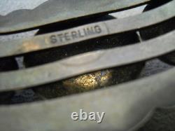 Old Harvey Era Native American Sterling Silver Half-Bead Stamp Work Bracelet