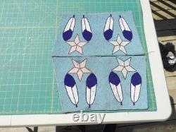 Old Museum Quality Native Beaded Gauntlet Gloves Panels Star & Feathers CARSON