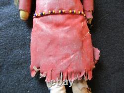 Old Native American Beaded Leather Doll, South Dakota Collector Sd-022408222 Old Native American Beaded Leather Doll, South Dakota Collector Sd-022408222