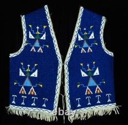 Old Native American Lakota Style Handmade Beaded Powwow Regalia Vest SXV10