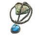 Old Pawn Navajo Sterling Silver Bisbee Turquoise Bench Bead 16.5 Necklace