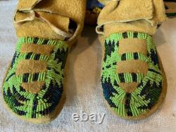 Older Native American Indian Beaded Moccasins Yakama