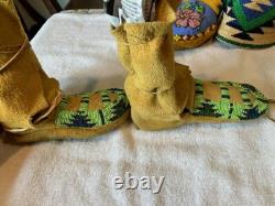 Older Native American Indian Beaded Moccasins Yakama