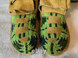 Older Native American Indian Beaded Moccasins Yakama