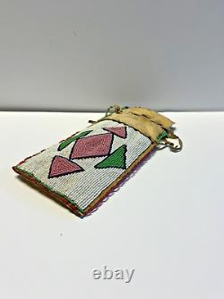 Original Antique Native American Indian Beaded Pouch 1800's to 1900's-SALE