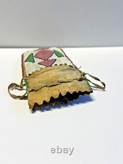 Original Antique Native American Indian Beaded Pouch 1800's to 1900's-SALE