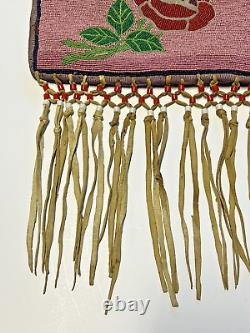 Original Antique Native American Nez Perce Large Beaded Bag Early 1900's-1920's