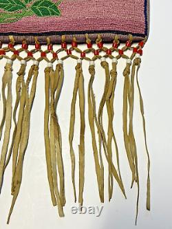 Original Antique Native American Nez Perce Large Beaded Bag Early 1900's-1920's