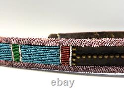 Original Native American Indian Beaded Belt 39 Brass Tacks 1890-1920