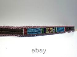 Original Native American Indian Beaded Belt 39 Brass Tacks 1890-1920