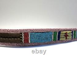 Original Native American Indian Beaded Belt 39 Brass Tacks 1890-1920