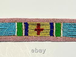 Original Native American Indian Beaded Belt 39 Brass Tacks 1890-1920