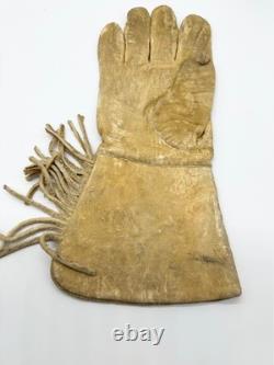 Pair of Northern Plains Indian Beaded Gauntlet gloves Early 20th century