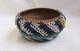 Paiute Indian Beads Beaded Beadwork Design Decorated Hand Woven Basket Bowl