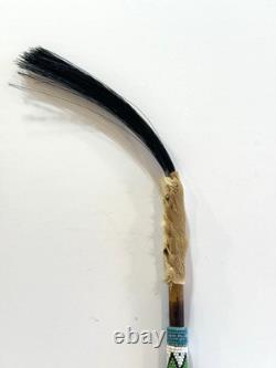 Peyote Stick Native American Beaded Horsehair Buckskin Fur Dance Stick VTG 17