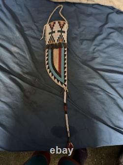 Plains Beaded Cheyenne style knife sheath With Knife