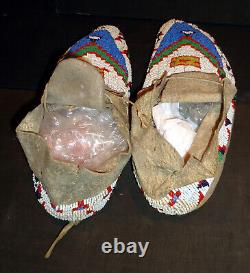 Plains Indian Beaded Moccasins Adult Native American /Excellent