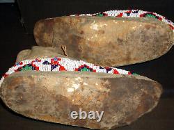 Plains Indian Beaded Moccasins Adult Native American /Excellent