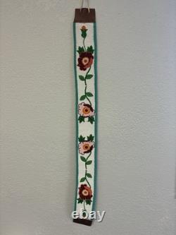 Plateau Beaded Ceremonial Belt With Floral Design 1960's 40.5x4