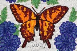 Plateau Beaded Flat Bag ORNATE PICTORIAL BUTTERFLY 14 Nez Perce Native American