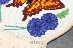 Plateau Beaded Flat Bag ORNATE PICTORIAL BUTTERFLY 14 Nez Perce Native American