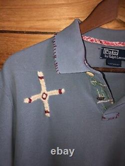 Polo Ralph Lauren Custom Fit Native American Themed Polo Shirt Size XL RARE