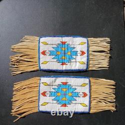 PowWow Regalia Beaded Dancers Cuffs Native American Style
